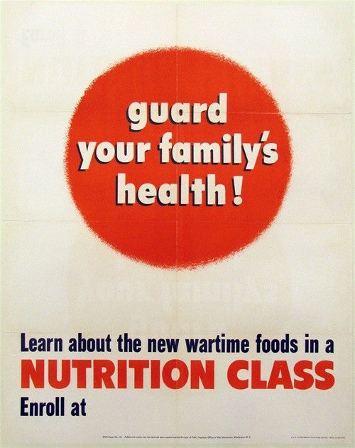 Unknown, Guard your family's health! Nutrition Class, 1943