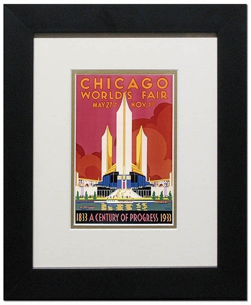 World's Fair (Red)Government Building -  Matted 8x10