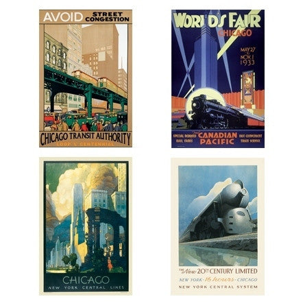 Trains of Chicago Notecard Set Assortment