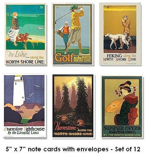 Chicago's North Shore Line Notecard Set Assortment #2