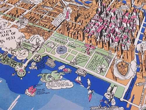 Chicago USA Map 1000-piece Jigsaw Puzzle