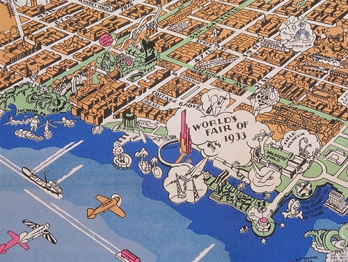 Chicago USA Map 1000-piece Jigsaw Puzzle