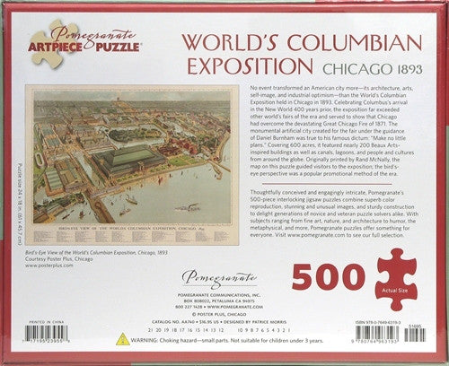 World&#39;s Columbian Exposition 1893 Chicago, 500-piece Jigsaw Puzzle