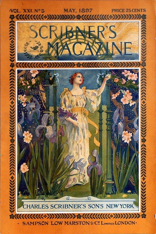 Original American Literary Poster, SCRIBNER'S MAGAZINE FOR MAY, 1897  AUGUST FRANCOIS GORGUET