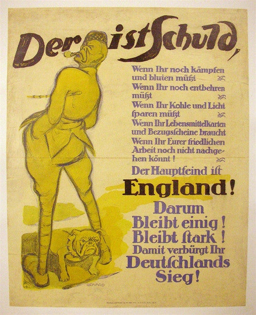 LEONARD - WWI POSTER - DER IST SCHULD (WHO IS TO BLAME?)