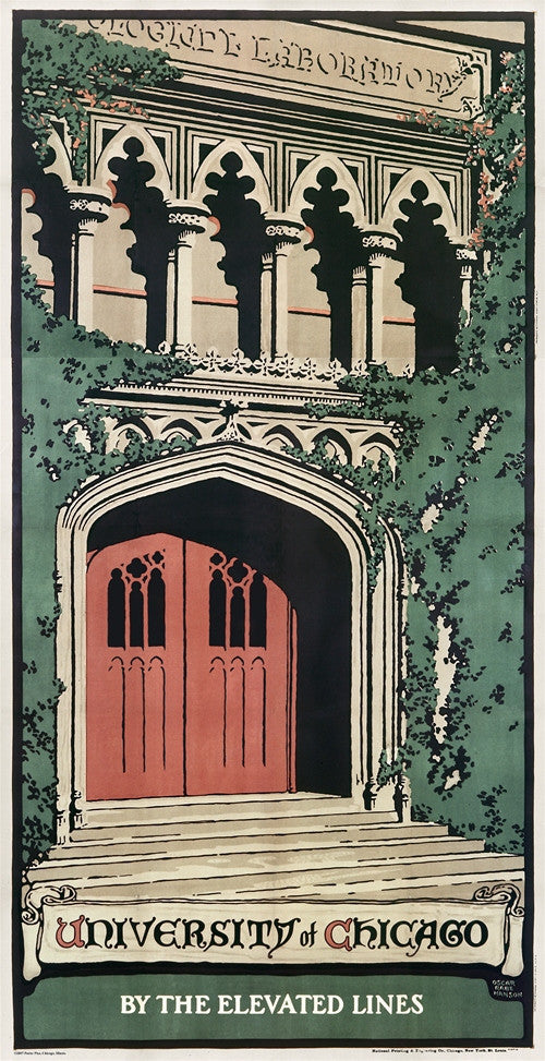 Oscar Rabe Hanson, University of Chicago by the Elevated Lines (Small Format) - Numbered Limited Edition